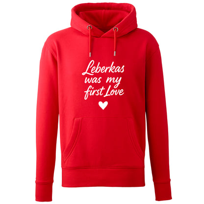 Hoodie "Leberkas was my first Love" - meinherzschlag.de