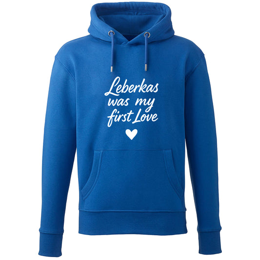 Hoodie "Leberkas was my first Love" - meinherzschlag.de