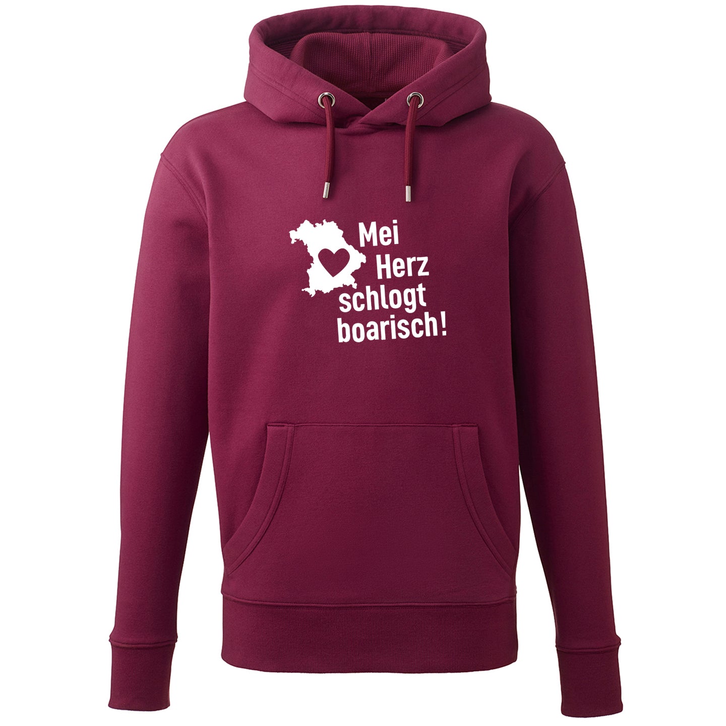Hoodie "Mei Herz schlogt boarisch" - meinherzschlag.de