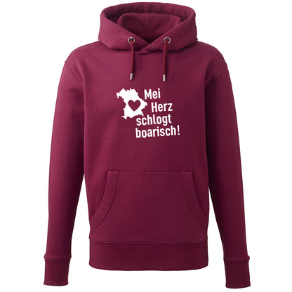 Hoodie "Mei Herz schlogt boarisch" - meinherzschlag.de