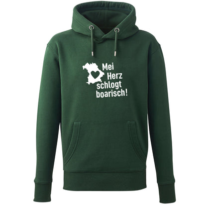 Hoodie "Mei Herz schlogt boarisch" - meinherzschlag.de