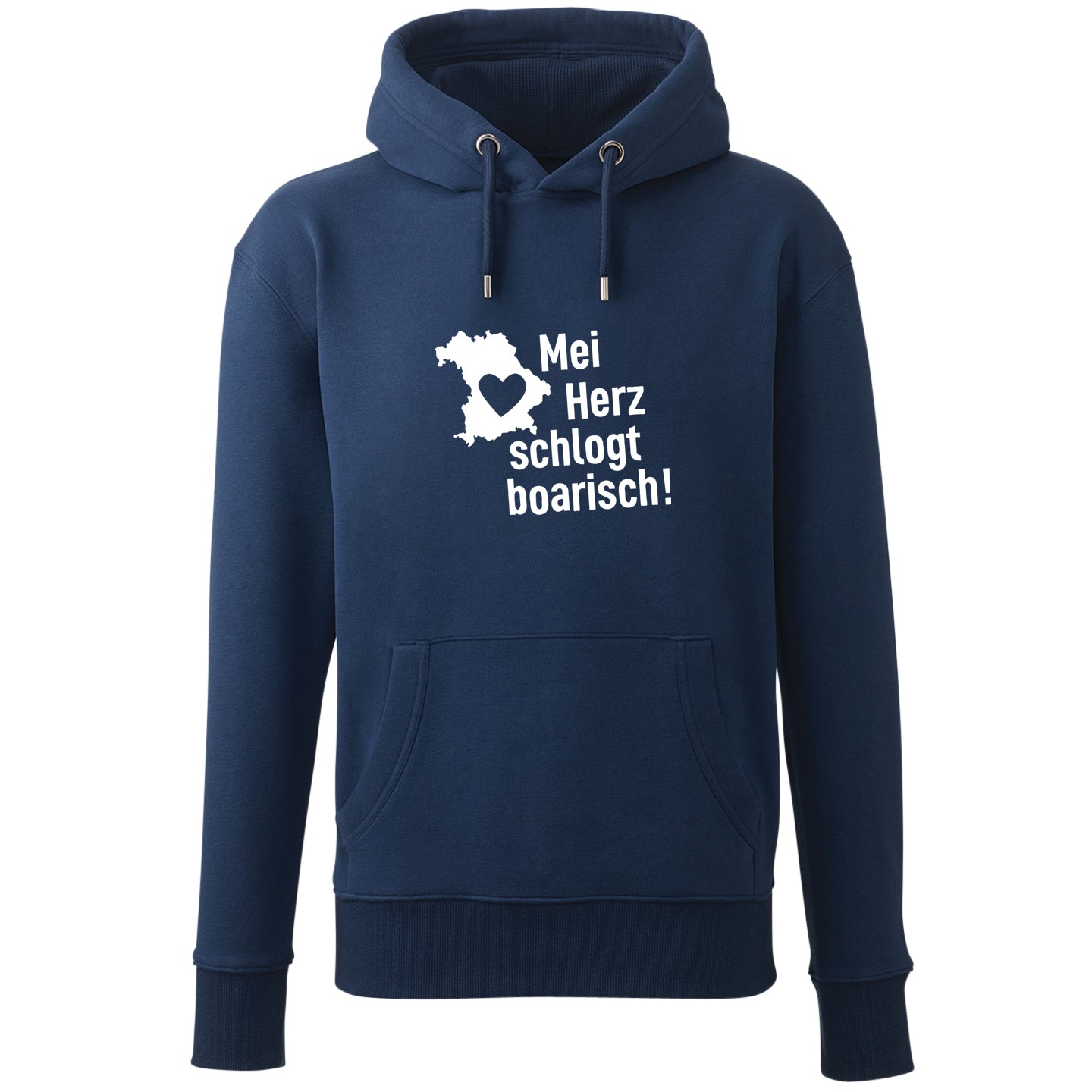 Hoodie "Mei Herz schlogt boarisch" - meinherzschlag.de