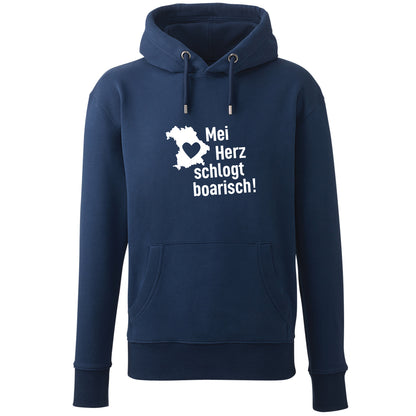 Hoodie "Mei Herz schlogt boarisch" - meinherzschlag.de