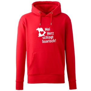 Hoodie "Mei Herz schlogt boarisch" - meinherzschlag.de