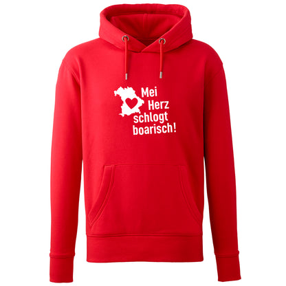 Hoodie "Mei Herz schlogt boarisch" - meinherzschlag.de
