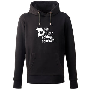 Hoodie "Mei Herz schlogt boarisch" - meinherzschlag.de