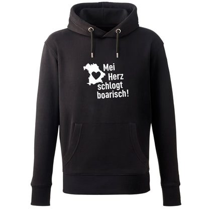 Hoodie "Mei Herz schlogt boarisch" - meinherzschlag.de