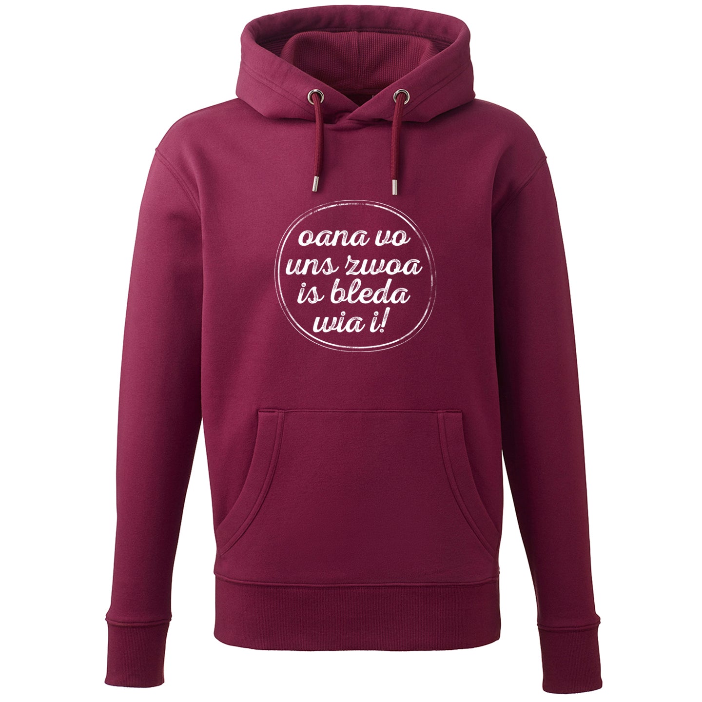 Hoodie "Oana vo uns zwoa" - meinherzschlag.de
