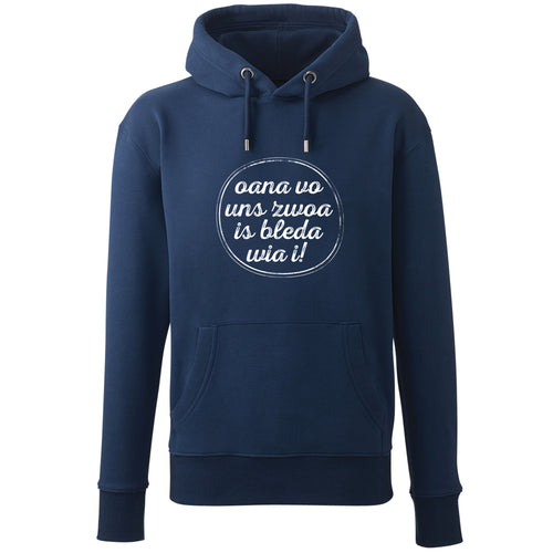 Hoodie "Oana vo uns zwoa" - meinherzschlag.de