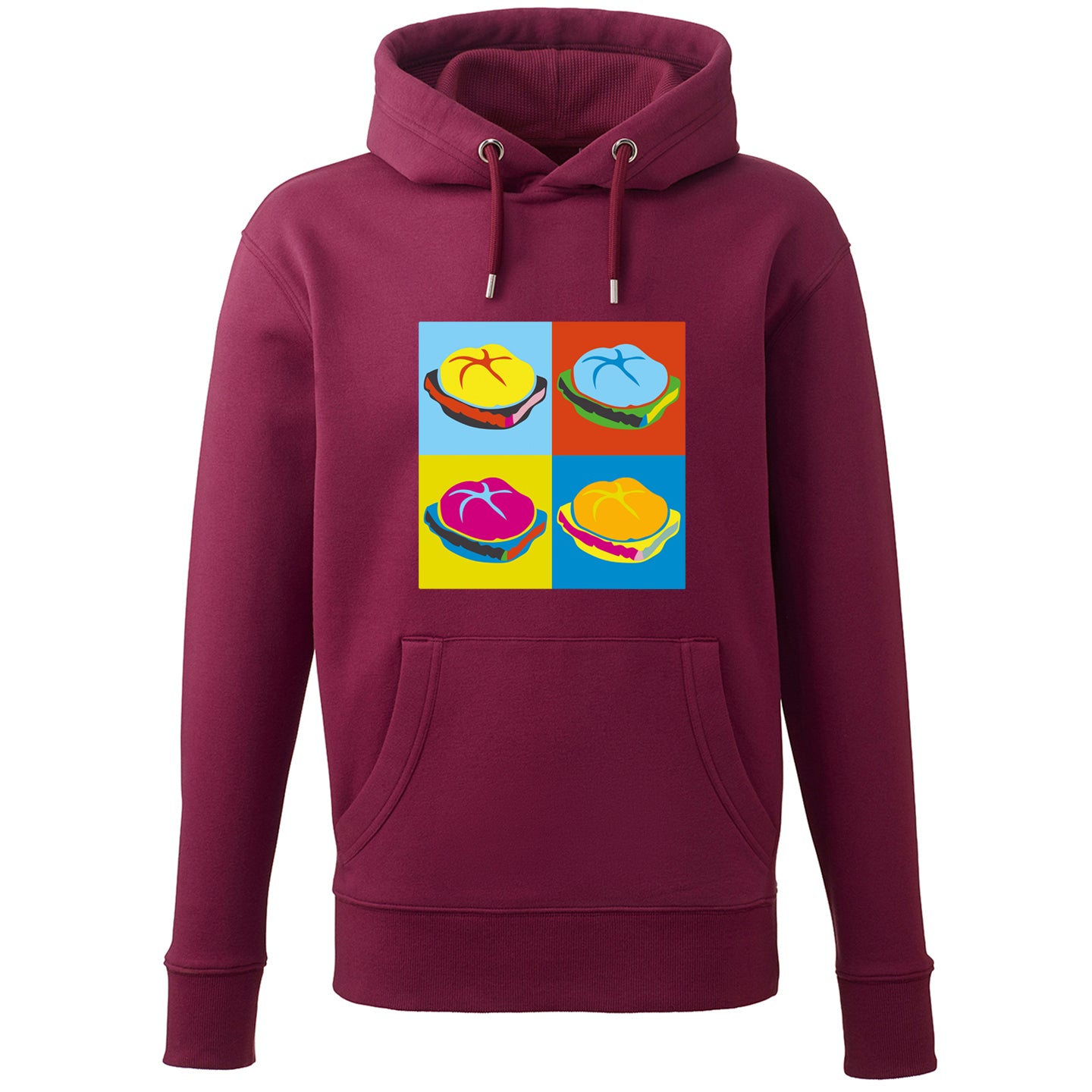 Hoodie "Popart Leberkas" - meinherzschlag.de
