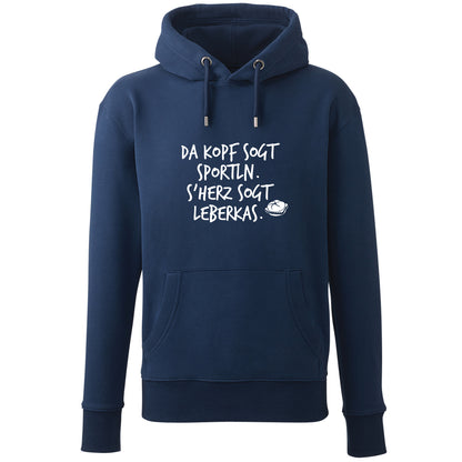 Hoodie "s'Herz sogt Leberkas" - meinherzschlag.de