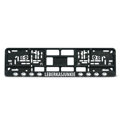 Kennzeichenhalter "Leberkasjunkie" - meinherzschlag.de
