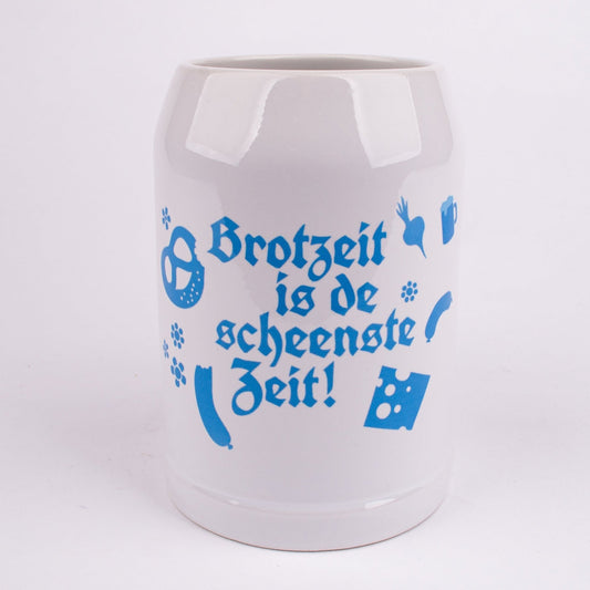 Bierkrug "Brotzeit is de scheenste Zeit" - meinherzschlag.de