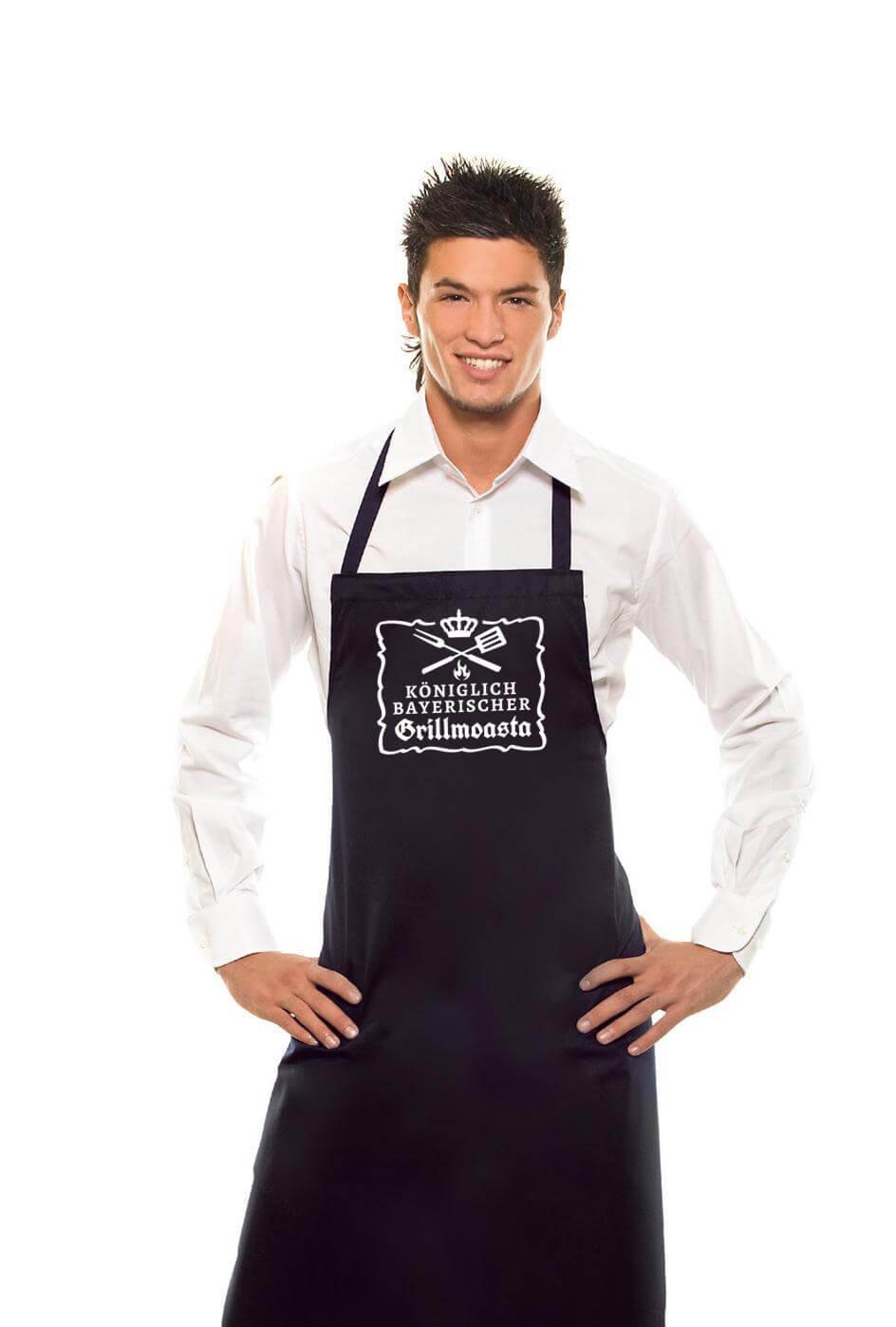 Grillschürze "Grillmoasta" schwarz - meinherzschlag.de