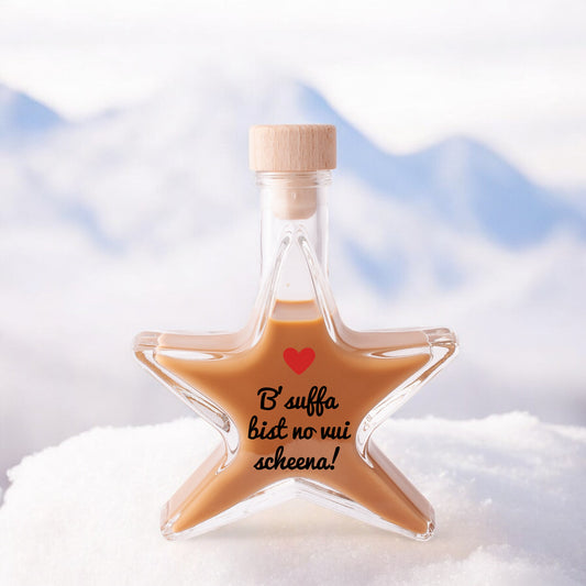Weihnachtslikör "B'suffa bist no vui scheena!" - meinherzschlag.de