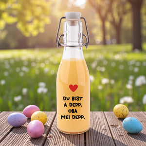 Likör/Schnaps "Du bist a Depp. Oba mei Depp." von meinherzschlag – Produktbild 2 von 7.