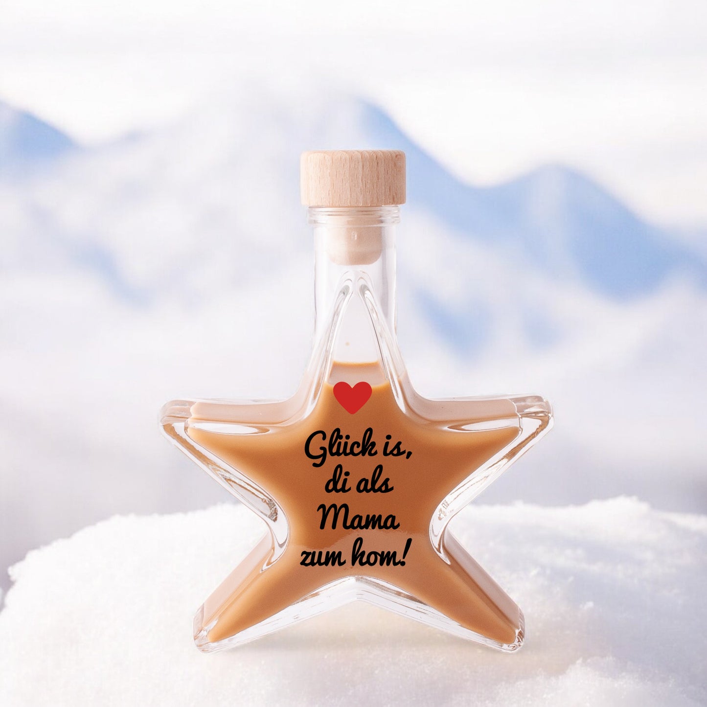 Weihnachtslikör "Glück is, di als Mama zum hom!" - meinherzschlag.de