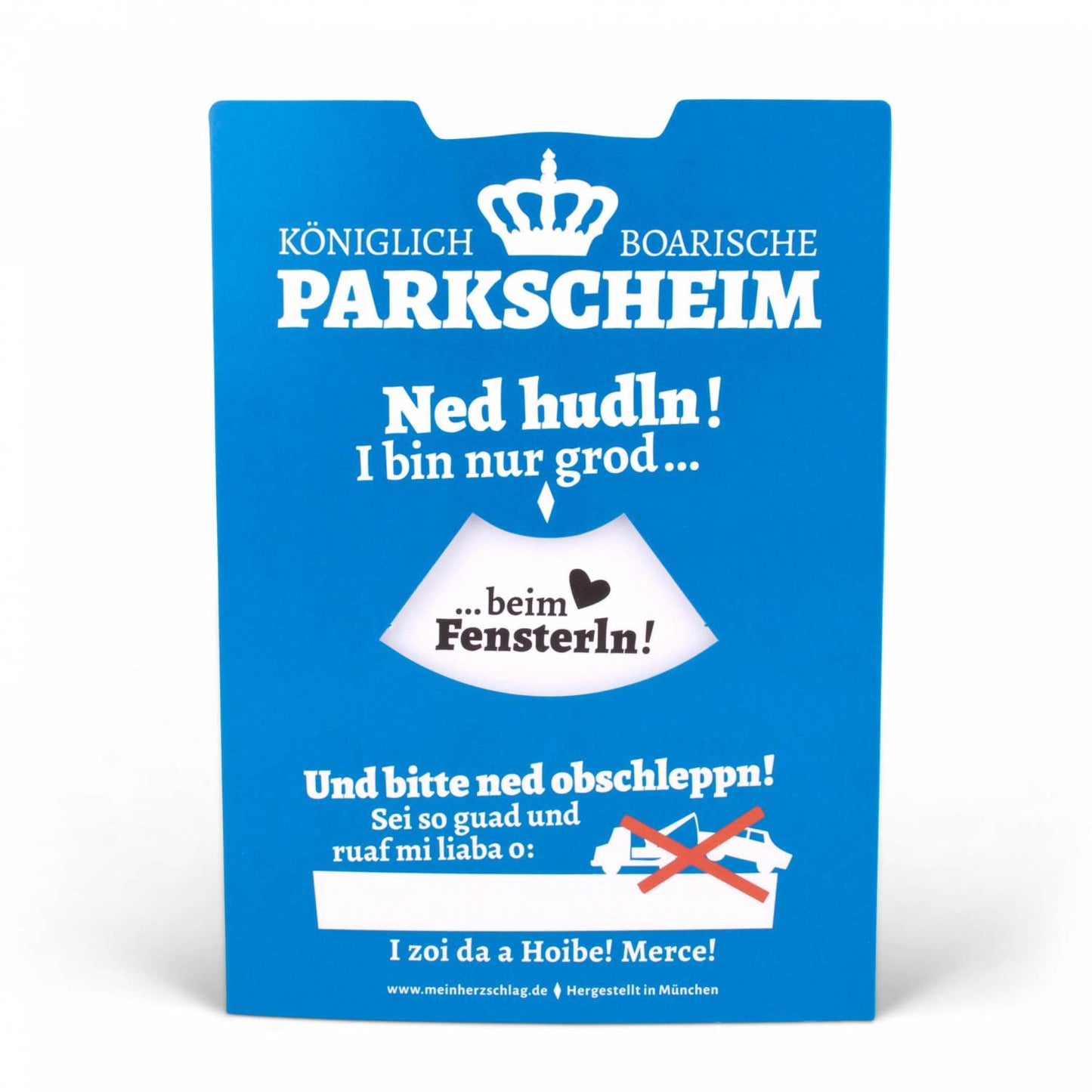 Königlich Boarische Parkscheim blau - meinherzschlag.de
