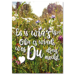 Postkarte "Es is wia's is!"