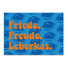 Postkarte "Friede. Freude. Leberkas."