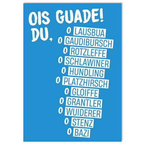 Postkarte "Gaudibursch" - meinherzschlag.de