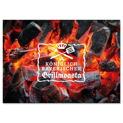 Postkarte "Königlich bayerischer Grillmoasta" - meinherzschlag.de