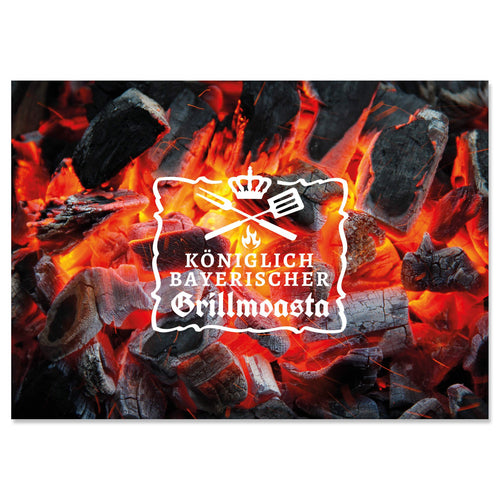 Postkarte "Königlich bayerischer Grillmoasta" - meinherzschlag.de