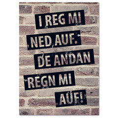 Postkarte "I reg mi ned auf"