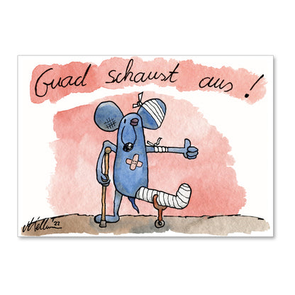 Postkarte "Guad schaust aus!" - meinherzschlag.de