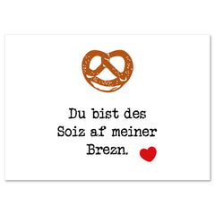 Postkarte "Soiz af meiner Brezn"
