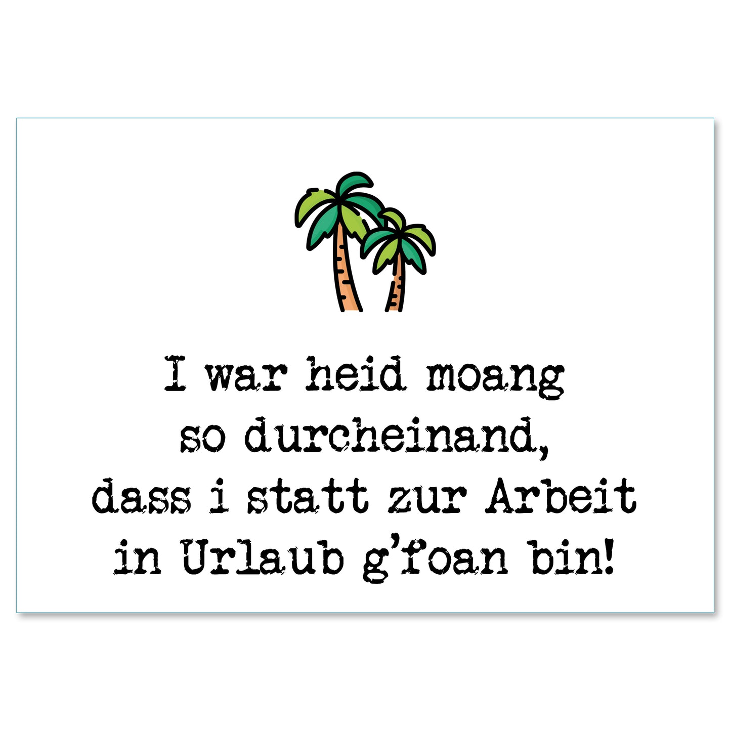 Postkarte "Urlaub" - meinherzschlag.de