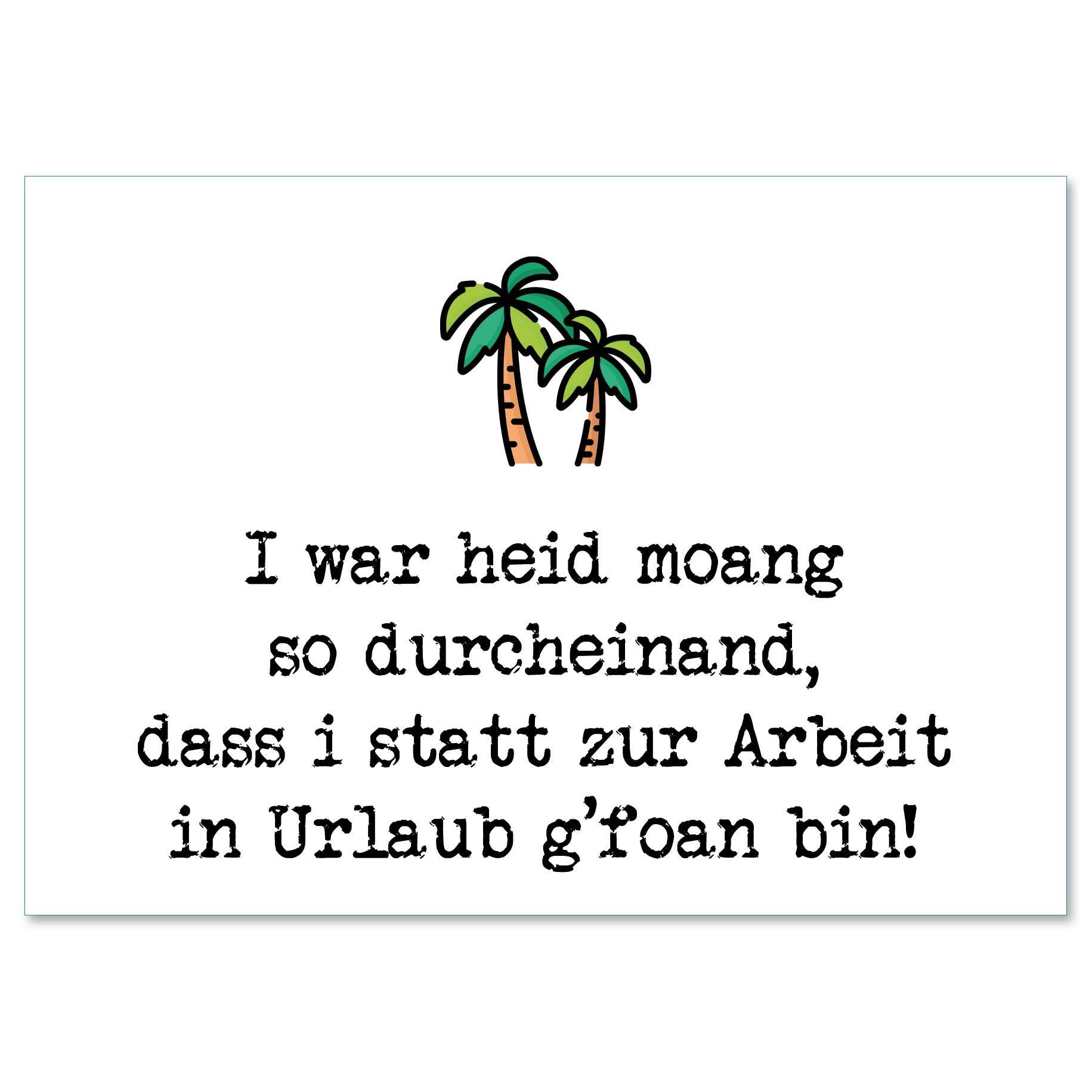 Postkarte "Urlaub" - meinherzschlag.de