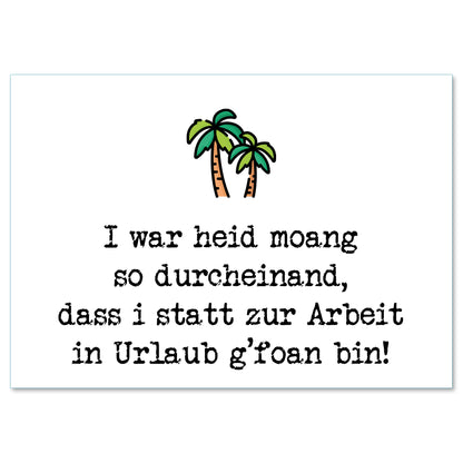 Postkarte "Urlaub" - meinherzschlag.de