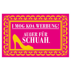 Briefkastenaufkleber "Nur Werbung für Schuah!"