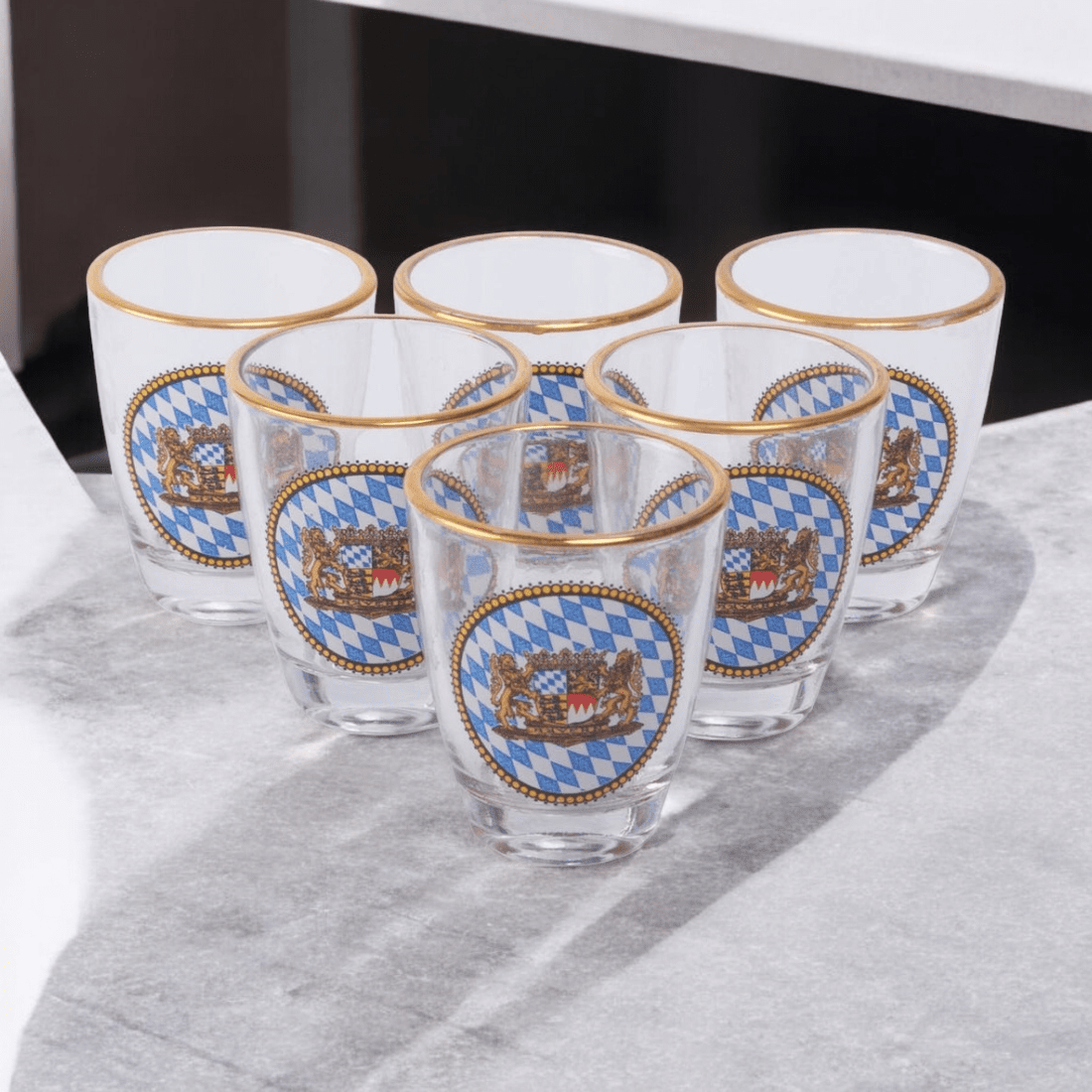 Bayerische Schnapsgläser (6er Set) - meinherzschlag.de