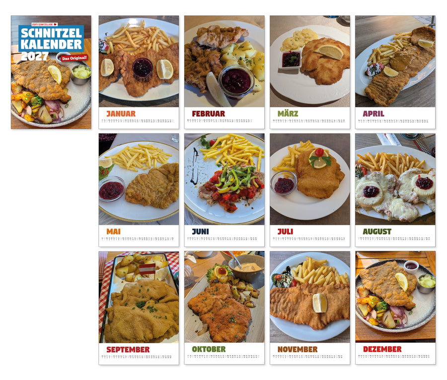 Der Schnitzel-Kalender 2027 von meinherzschlag – Produktbild 2 von 2.