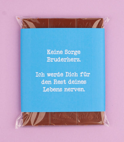 Schokolade "Bruderherz" - meinherzschlag.de