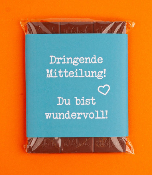 Schokolade "Dringende Mitteilung!" - meinherzschlag.de