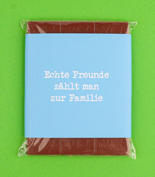 Schokolade "Echte Freunde" - meinherzschlag.de