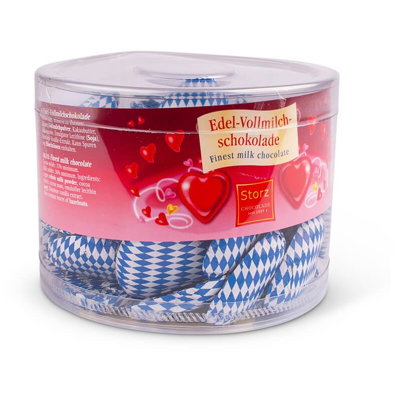 Weiß - blaue Schokoherzerl - meinherzschlag.de