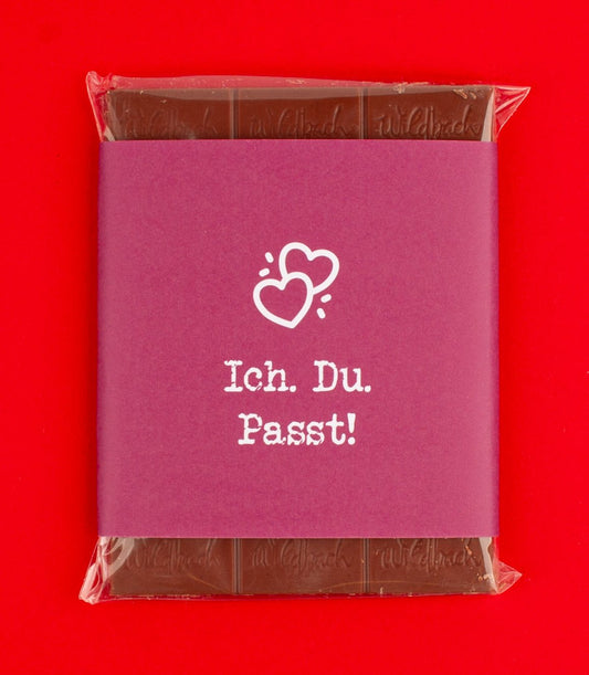 Schokolade "Ich. Du. Passt." - meinherzschlag.de