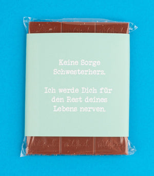 Schokolade "Schwesterherz" - meinherzschlag.de