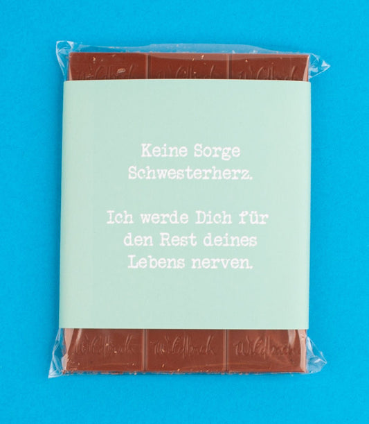 Schokolade "Schwesterherz" - meinherzschlag.de