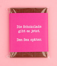 Schokolade "Sex später" - meinherzschlag.de