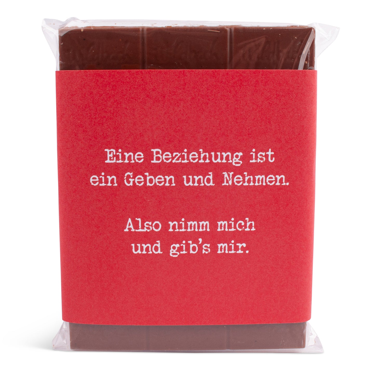 Schokolade "Nimm mich & gib's mir!" - meinherzschlag.de