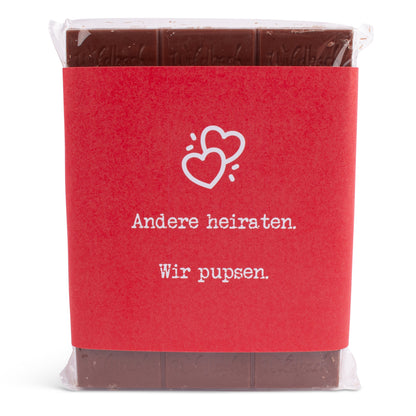 Schokolade "Andere heiraten. Wir pupsen." - meinherzschlag.de