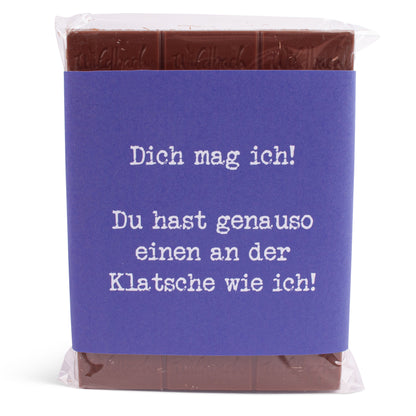 Schokolade "Einen an der Klatsche" - meinherzschlag.de