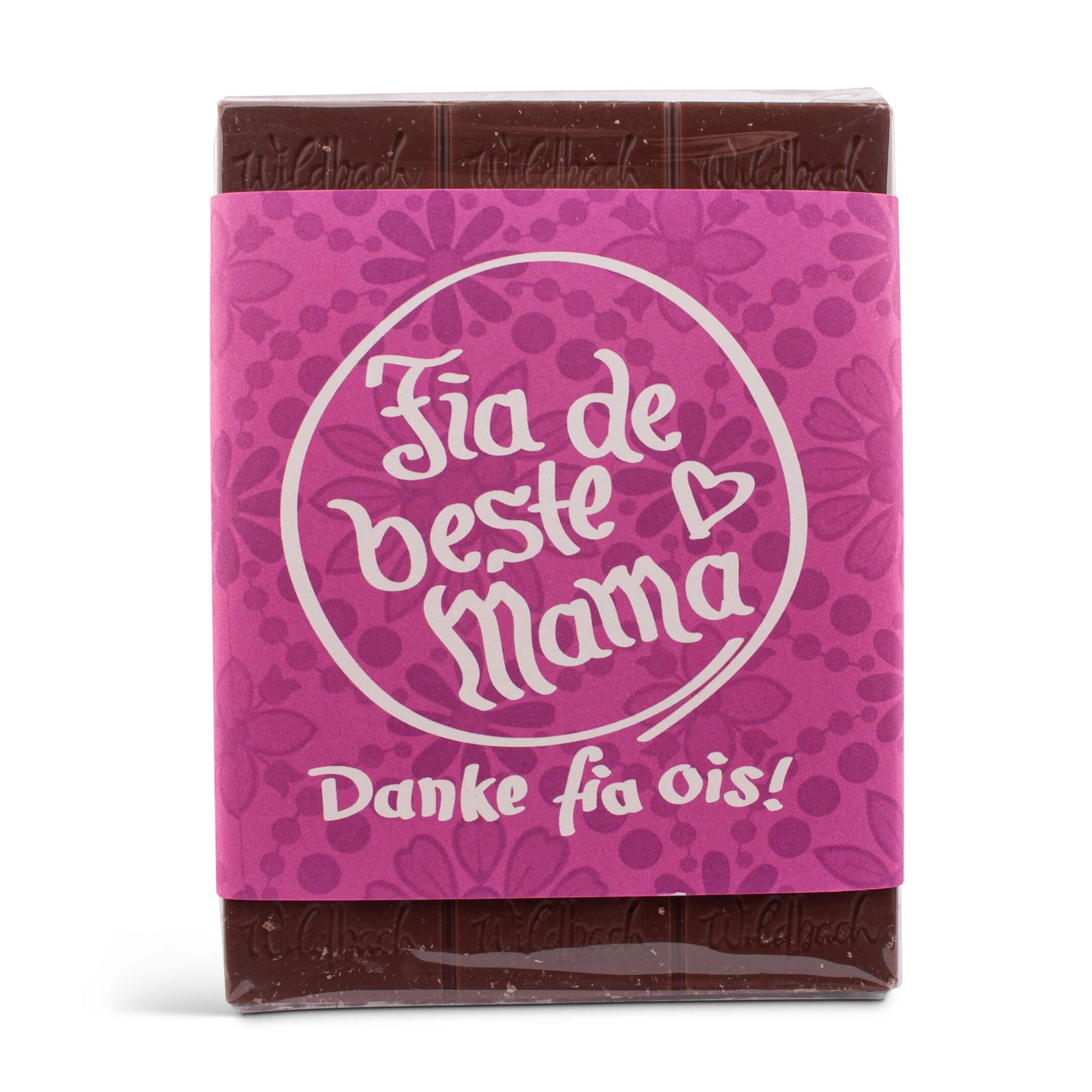 Schokolade "Fia die beste Mama" - meinherzschlag.de