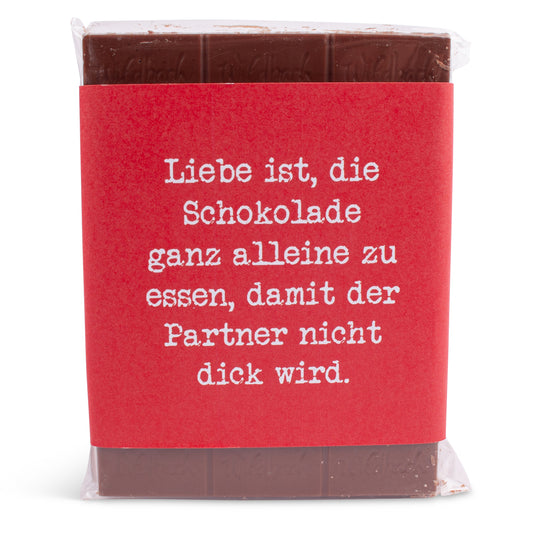 Schokolade "Nicht dick wird!" - meinherzschlag.de