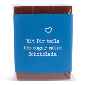 Schokolade "Mit Dir teile ich sogar meine Schokolade" - meinherzschlag.de